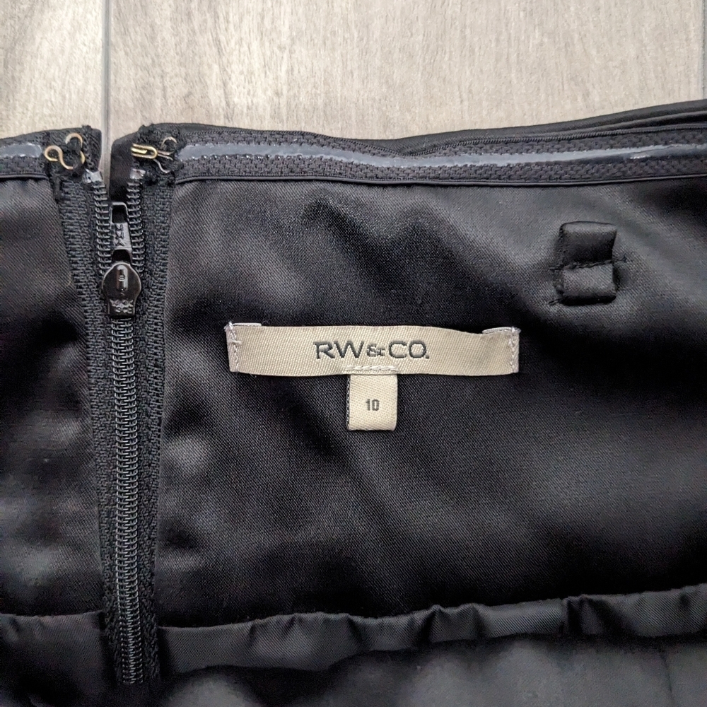 RW&CO Black Corset Strapless Ruffle Dress Size 10 - Picture 4 of 6
